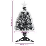 Arbre de Noël pré-éclairé vert et blanc 64 cm fibre optique – Image 7
