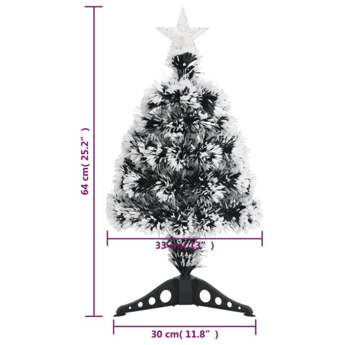Arbre de Noël pré-éclairé vert et blanc 64 cm fibre optique – Image 7