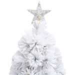 Arbre de Noël artificiel pré-éclairé blanc 150 cm fibre optique – Image 5