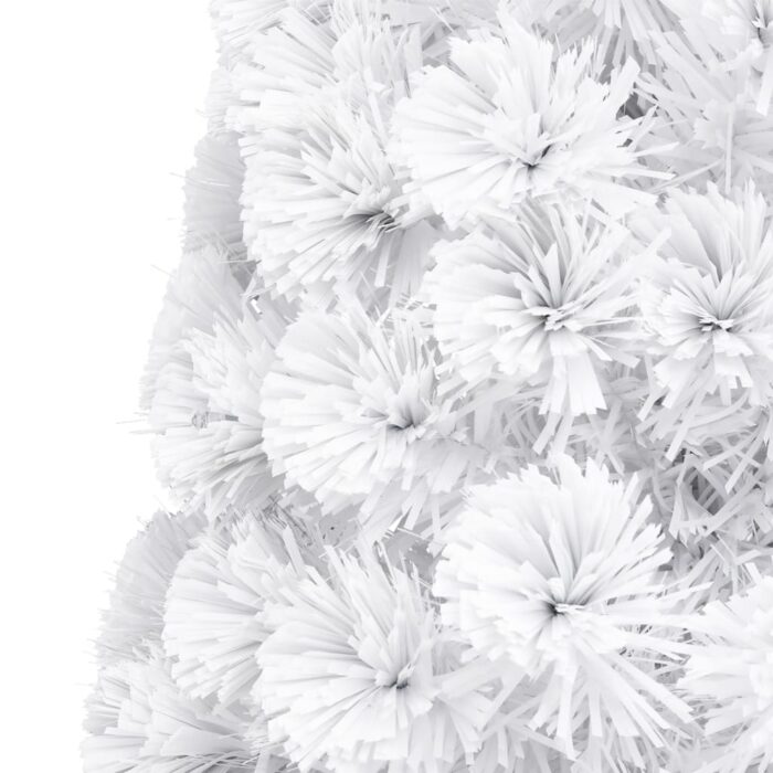 Arbre de Noël artificiel pré-éclairé blanc 150 cm fibre optique – Image 6