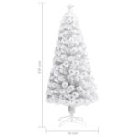 Arbre de Noël artificiel pré-éclairé blanc 150 cm fibre optique – Image 8