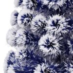 Arbre de Noël artificiel pré-éclairé blanc/bleu fibre optique – Image 6
