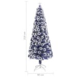 Arbre de Noël artificiel pré-éclairé blanc/bleu fibre optique – Image 8