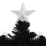 Sapin de Noël et flocons de neige LED Noir 180 cm Fibre optique – Image 6