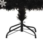 Sapin de Noël et flocons de neige LED Noir 180 cm Fibre optique – Image 7