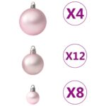 Ensemble de boules de Noël 100 pcs Rose – Image 4