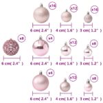 Ensemble de boules de Noël 100 pcs Rose – Image 8