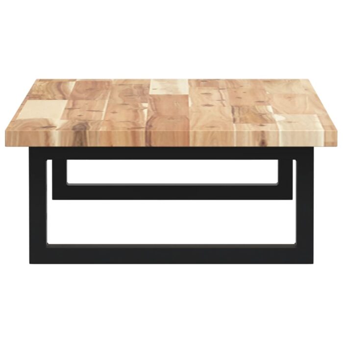 Étagère de vasque murale acier et bois massif d'acacia – Image 3