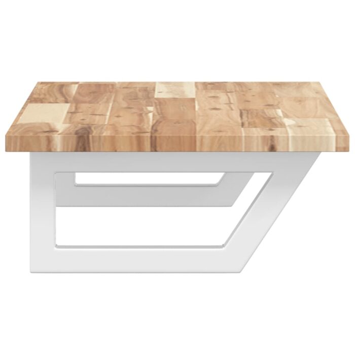 Étagère de vasque murale acier et bois massif d'acacia – Image 3