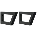 Étagère de vasque murale acier et bois massif d'acacia – Image 5