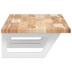 Étagère de vasque murale acier et bois massif d'acacia – Image 3