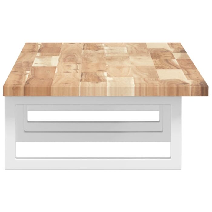 Étagère de vasque murale acier et bois massif d'acacia – Image 3