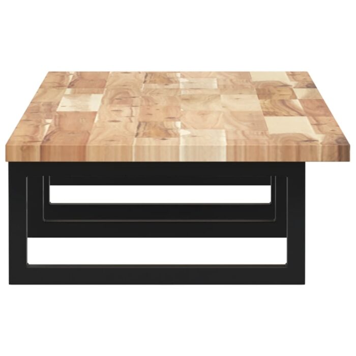 Étagère de vasque murale acier et bois massif d'acacia – Image 3