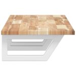 Étagère de vasque murale acier et bois massif d'acacia – Image 3