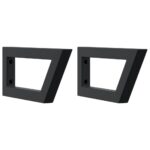 Étagère de vasque murale acier et bois massif d'acacia – Image 5