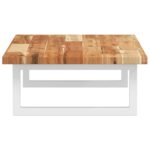 Étagère de vasque murale acier et bois massif d'acacia – Image 3