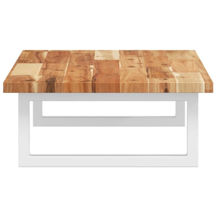 Étagère de vasque murale acier et bois massif d'acacia – Image 3