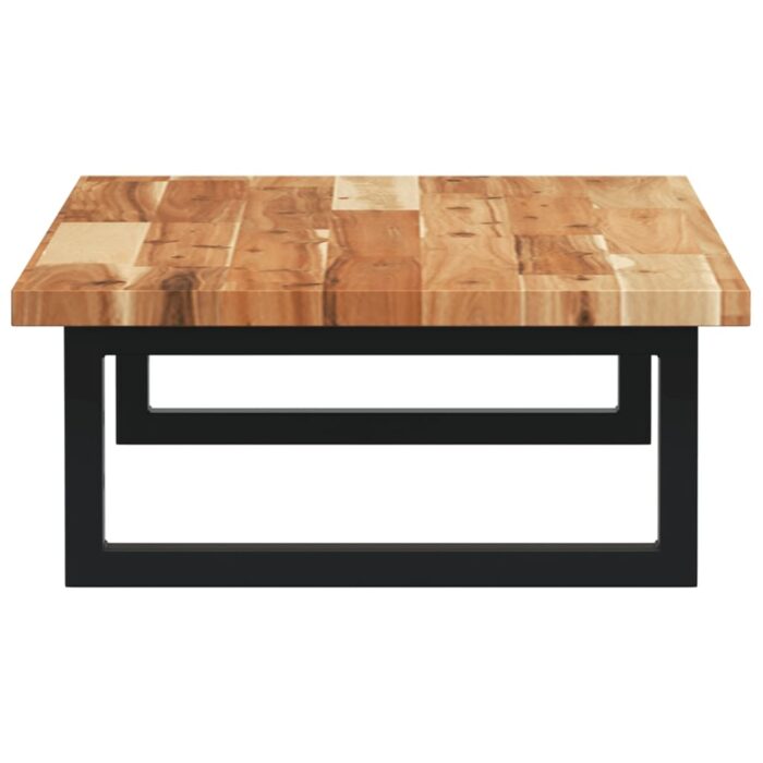 Étagère de vasque murale acier et bois massif d'acacia – Image 3