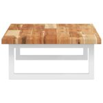 Étagère de vasque murale acier et bois massif d'acacia – Image 3