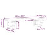 Étagère de vasque murale acier et bois massif d'acacia – Image 9