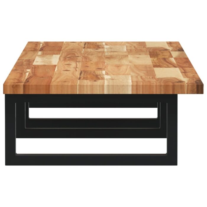 Étagère de vasque murale acier et bois massif d'acacia – Image 3