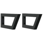 Étagère de vasque murale acier et bois massif d'acacia – Image 5