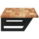 Étagère de vasque murale acier et bois massif d'acacia – Image 3