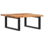 Étagère de vasque murale acier et bois massif d'acacia – Image 4