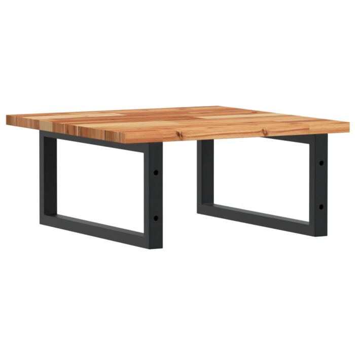 Étagère de vasque murale acier et bois massif d'acacia – Image 4