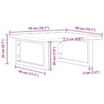 Étagère de vasque murale acier et bois massif d'acacia – Image 9