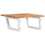 Étagère de vasque murale acier et bois massif d'acacia – Image 4