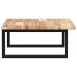 Étagère de vasque murale acier et bois massif d'acacia – Image 3