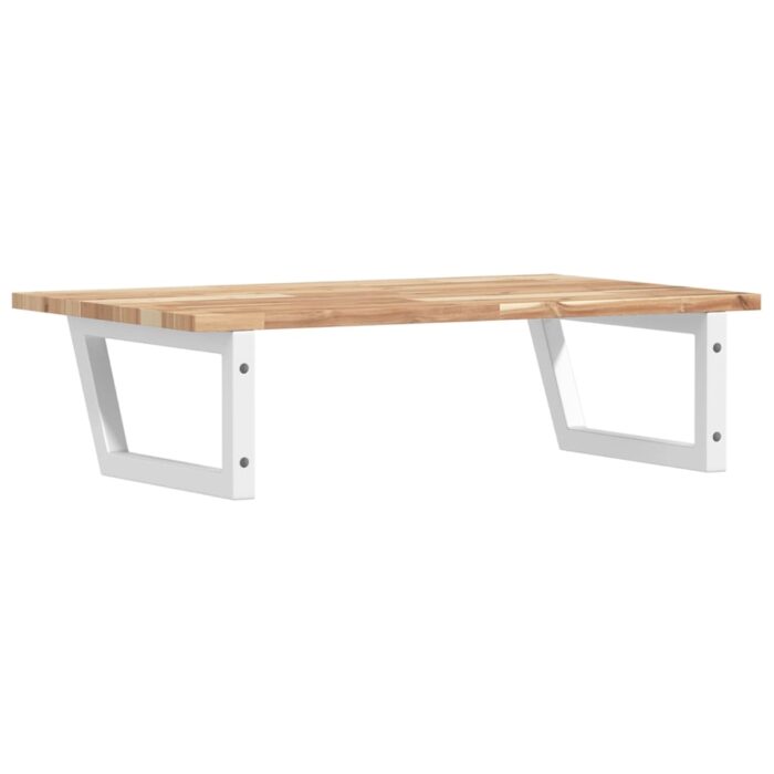 Étagère de vasque murale acier et bois massif d'acacia – Image 4