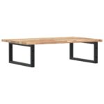 Étagère de vasque murale acier et bois massif d'acacia – Image 4