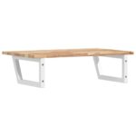 Étagère de vasque murale acier et bois massif d'acacia – Image 4