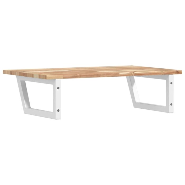 Étagère de vasque murale acier et bois massif d'acacia – Image 4