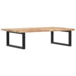 Étagère de vasque murale acier et bois massif d'acacia – Image 4