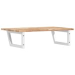 Étagère de vasque murale acier et bois massif d'acacia – Image 4