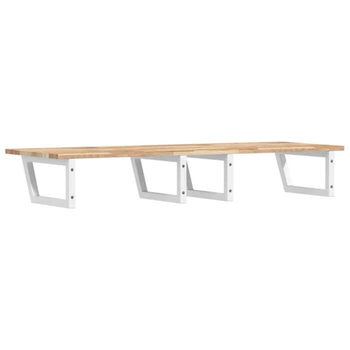 Étagère de vasque murale acier et bois massif d'acacia – Image 4