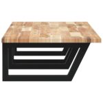 Étagère de vasque murale acier et bois massif d'acacia – Image 3