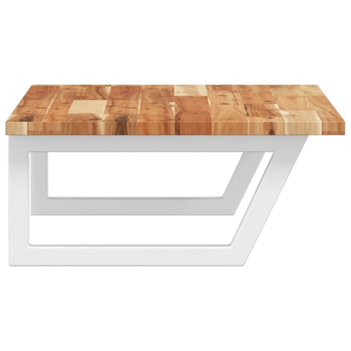 Étagère de vasque murale acier et bois massif d'acacia – Image 3