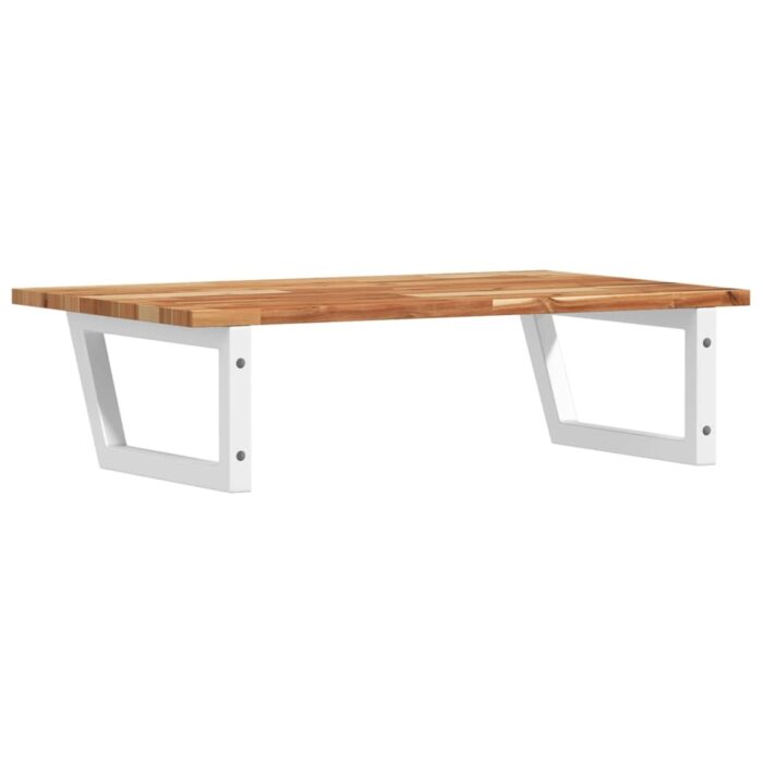 Étagère de vasque murale acier et bois massif d'acacia – Image 4