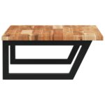 Étagère de vasque murale acier et bois massif d'acacia – Image 3