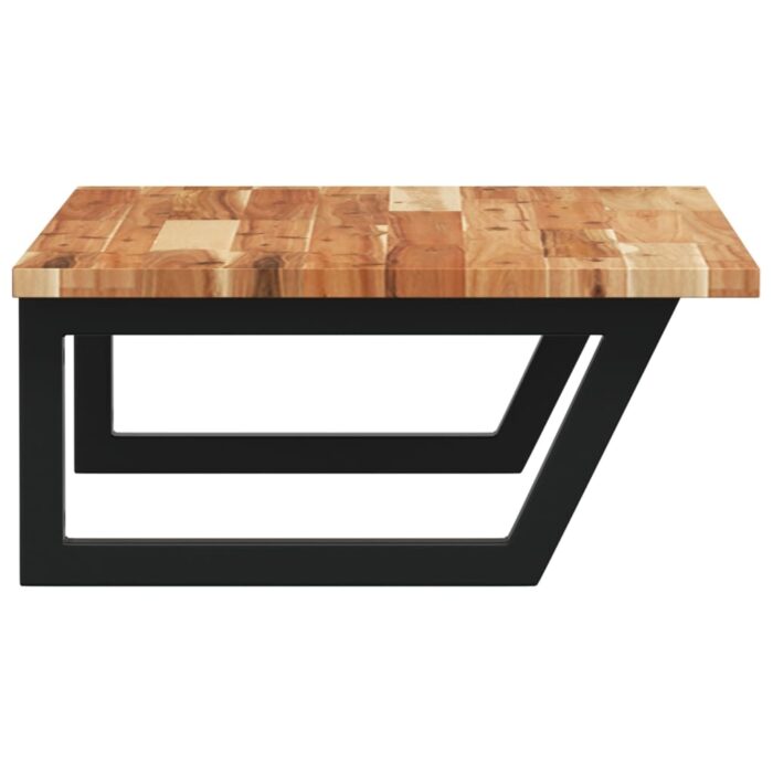 Étagère de vasque murale acier et bois massif d'acacia – Image 3