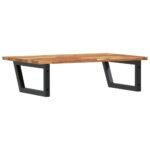 Étagère de vasque murale acier et bois massif d'acacia – Image 4