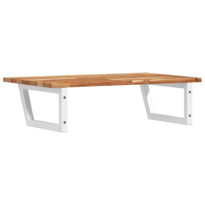 Étagère de vasque murale acier et bois massif d'acacia – Image 4