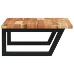 Étagère de vasque murale acier et bois massif d'acacia – Image 3