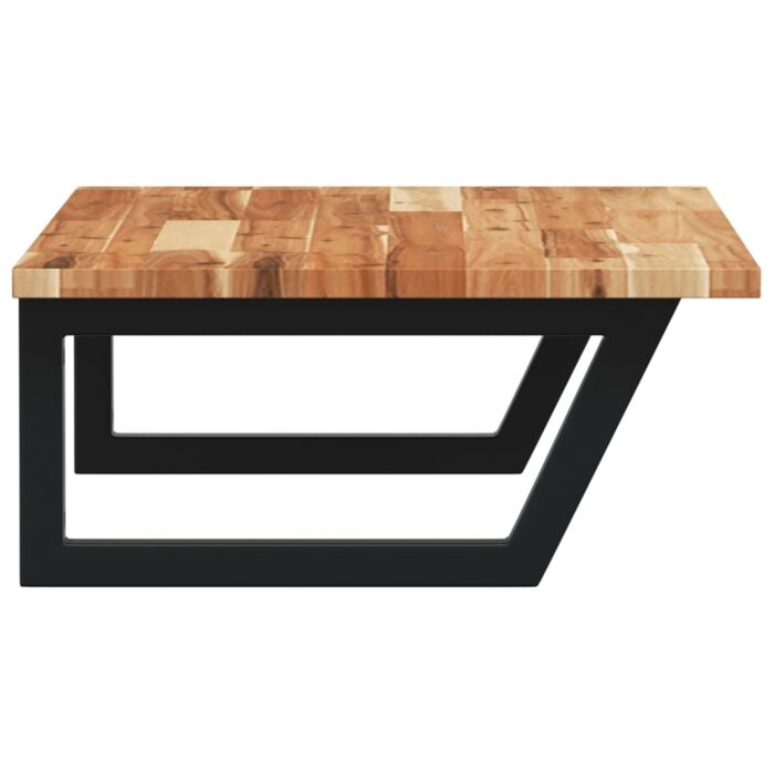 Étagère de vasque murale acier et bois massif d'acacia – Image 3