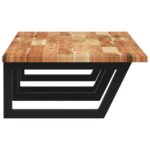 Étagère de vasque murale acier et bois massif d'acacia – Image 3