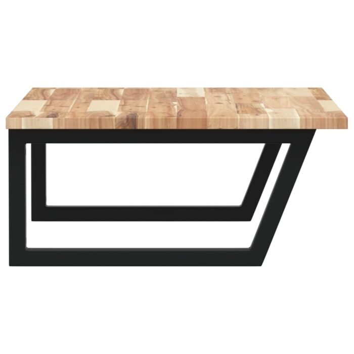 Étagère de vasque murale acier et bois massif d'acacia – Image 3